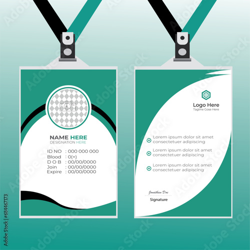 Vector modern office id card and template design
