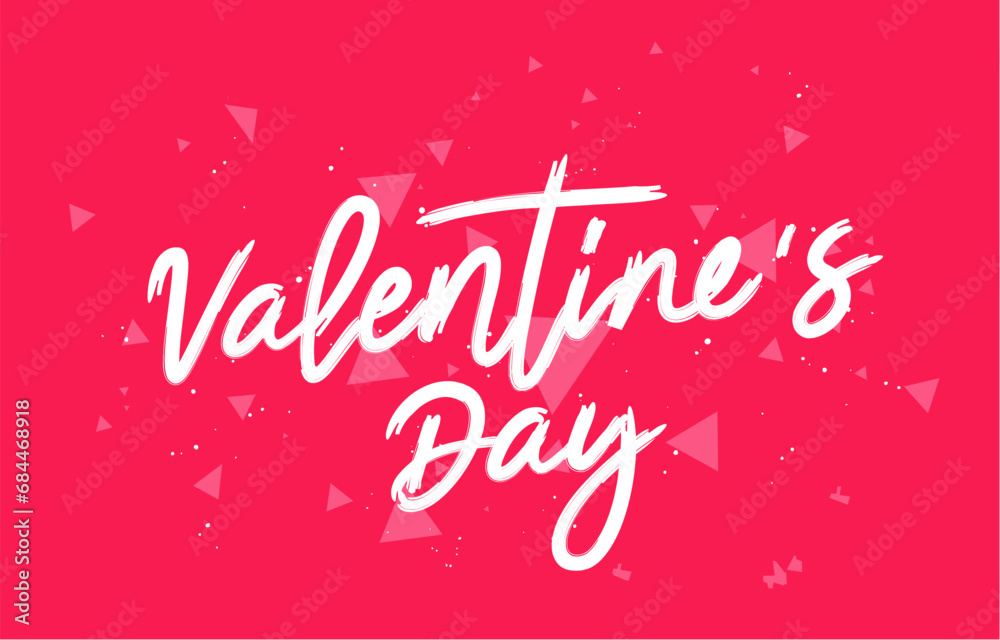 Happy Valentine's Day. Elements for a festive greeting banner for Valentine's Day. Youth lettering. Vector illustration