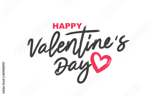 Happy Valentine s Day. A festive greeting card for Valentine s Day. Beautiful stylish lettering. Vector illustration