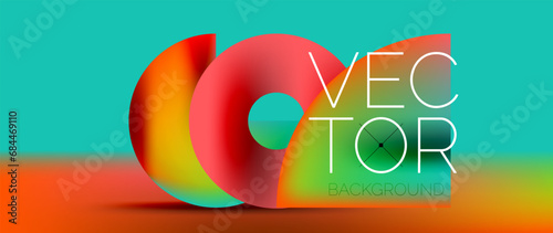 Crafted podium for captivating display of abstract geometry squares, circles, triangles, and flowing gradients harmonize in visually striking presentation for wallpaper, banner, background