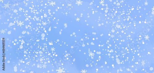 Winter snowy abstract vector background for banner, poster, wallpaper, greeting card, advertising
