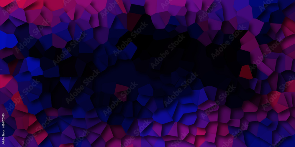 Abstract dark blue background with polygon or vector frame. Texture of geometric shapes With shadows and light.abstract mosaic pattern.colorful polygonal design pattern, which consist of triangles..