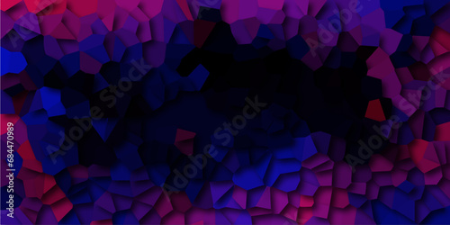 Abstract dark blue background with polygon or vector frame. Texture of geometric shapes With shadows and light.abstract mosaic pattern.colorful polygonal design pattern, which consist of triangles..