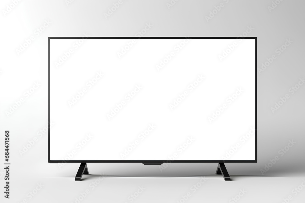 empty Flat screen TV , mock up, high resolution photography generated by AI empty Flat screen TV , mock up, high resolution photography generated by AI