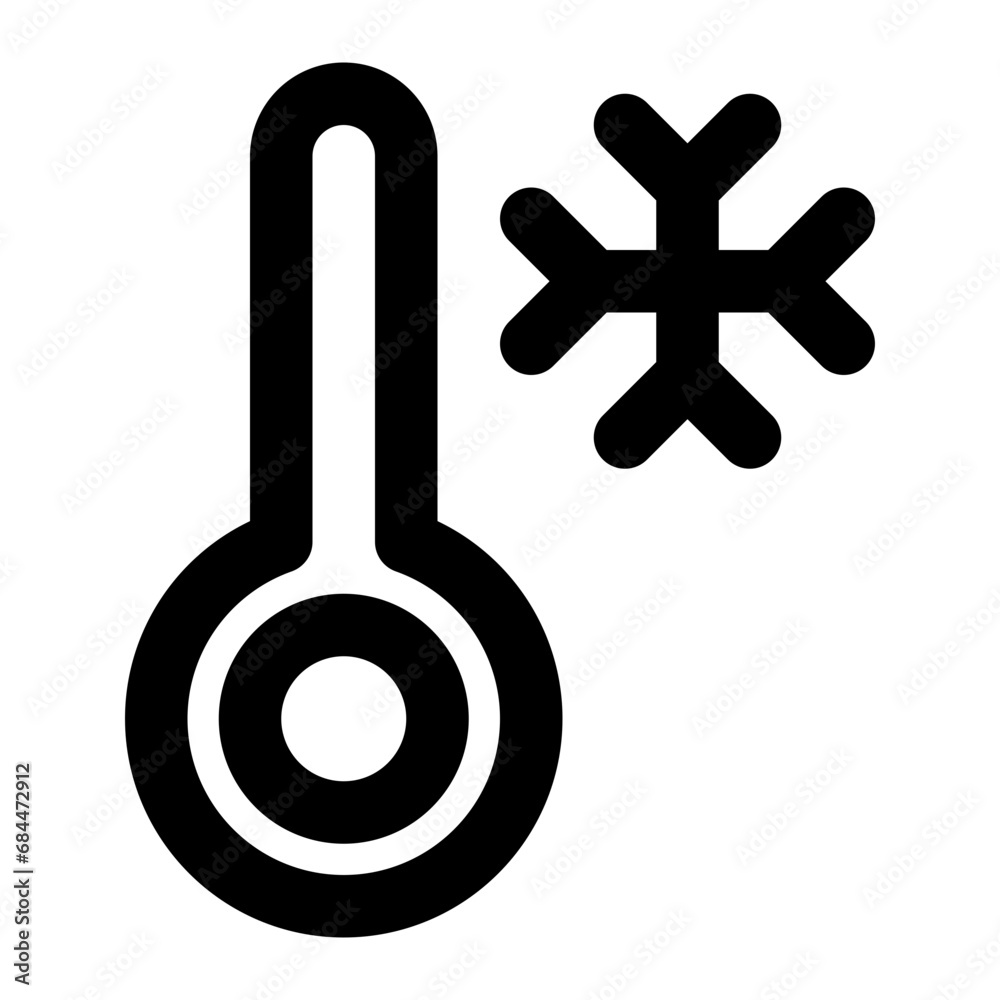 thermometer line icon