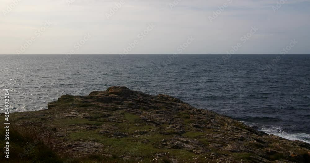 looking out to sea from the Cornish coast next to Piskies Cove and Bessy's Cove,The Enys. looking out to sea from the Cornish coast next to Piskies Cove and Bessy's Cove,The Enys.