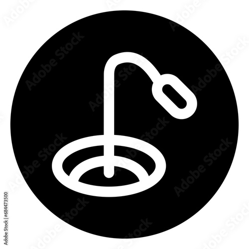 ice fishing glyph icon
