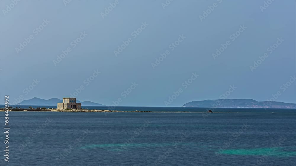 Static view of an old house along the seashore of the Sicily in province of Trapani, Italy throughout the day in timelapse. Static view of an old house along the seashore of the Sicily in province of Trapani, Italy throughout the day in timelapse.