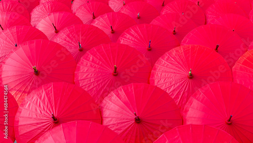Red paper umbrella background, Backdrop red umbrella, Oiled paper umbrella, Red paper chinese umbrellas background. photo
