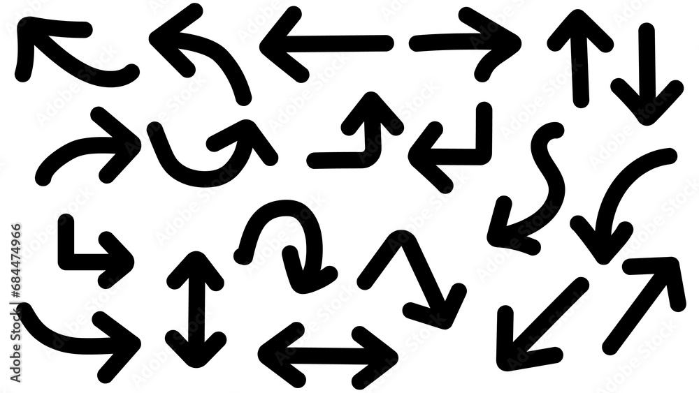 Arrow icons set. Arrow collection. Simple arrow big set. Black arrow icon pack. Direction symbols. collection of hand drawn arrows on white background. Arrow icons set. Arrow collection. Simple arrow big set. Black arrow icon pack. Direction symbols. collection of hand drawn arrows on white background.