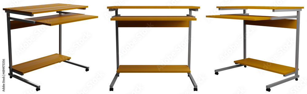 wooden desk isolated wooden desk isolated