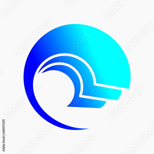 vector icon of curved paper. stack of logo paper