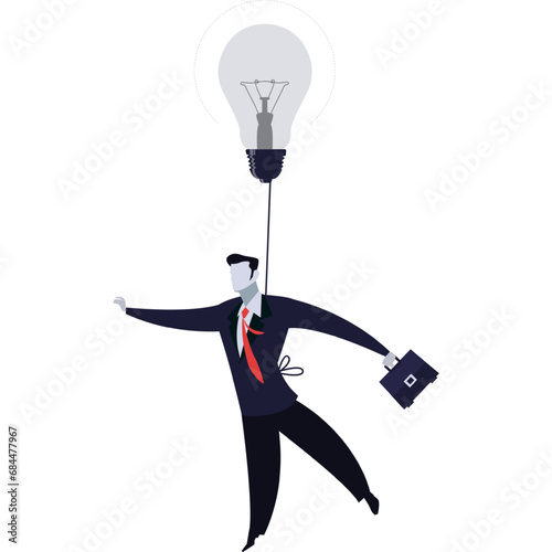 Man on tightrope icon funambulist vector risk rope