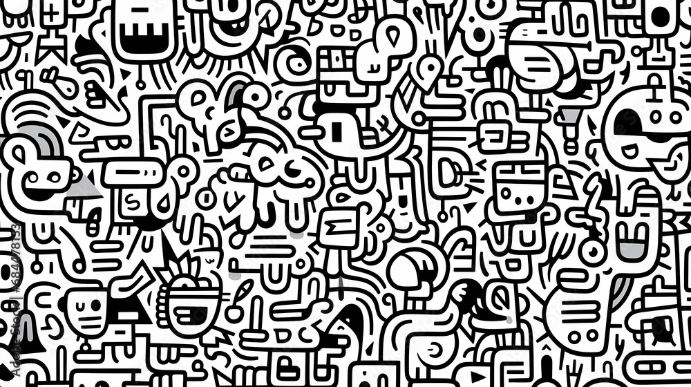 Full frame cute graffiti art abstract graphic poster PPT background, PPT background Full frame cute graffiti art abstract graphic poster PPT background, PPT background