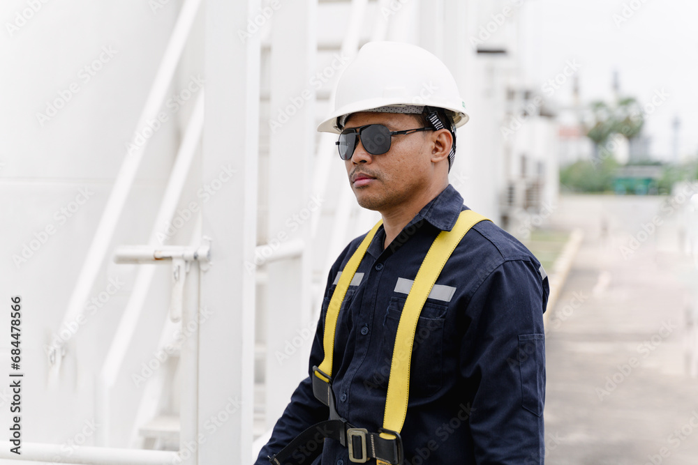 Close up of maintenance man working on site, maintenance man with building. Close up of maintenance man working on site, maintenance man with building.