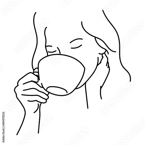 Minimalist Coffee Line Art Vector