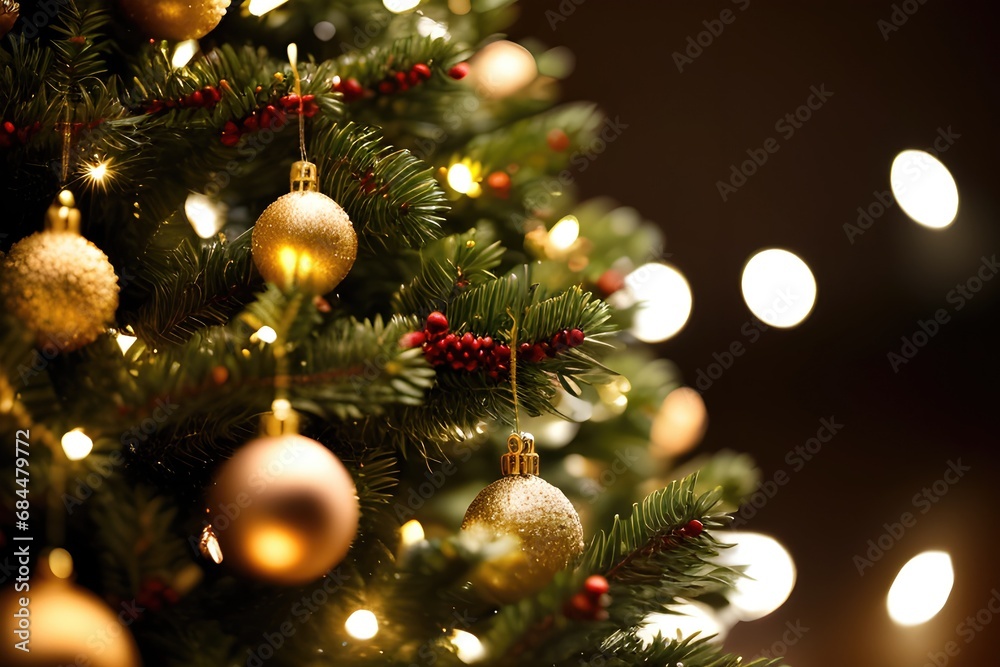 Enchanted Christmas Tree beautiful, dramatic lighting