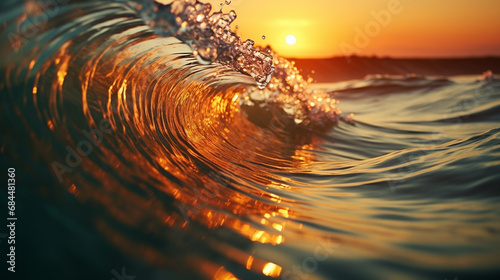 sunset over water HD 8K wallpaper Stock Photographic Image 