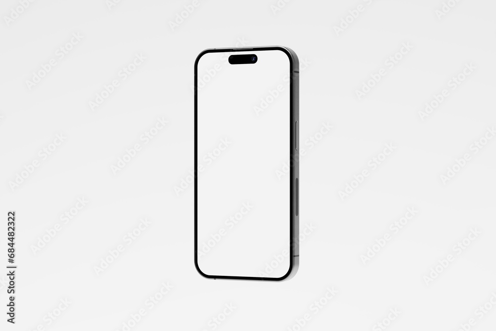 Iphone 15 and 15 Pro and 15 Pro Max White Blank 3D Rendering Mockup Iphone 15 and 15 Pro and 15 Pro Max White Blank 3D Rendering Mockup
