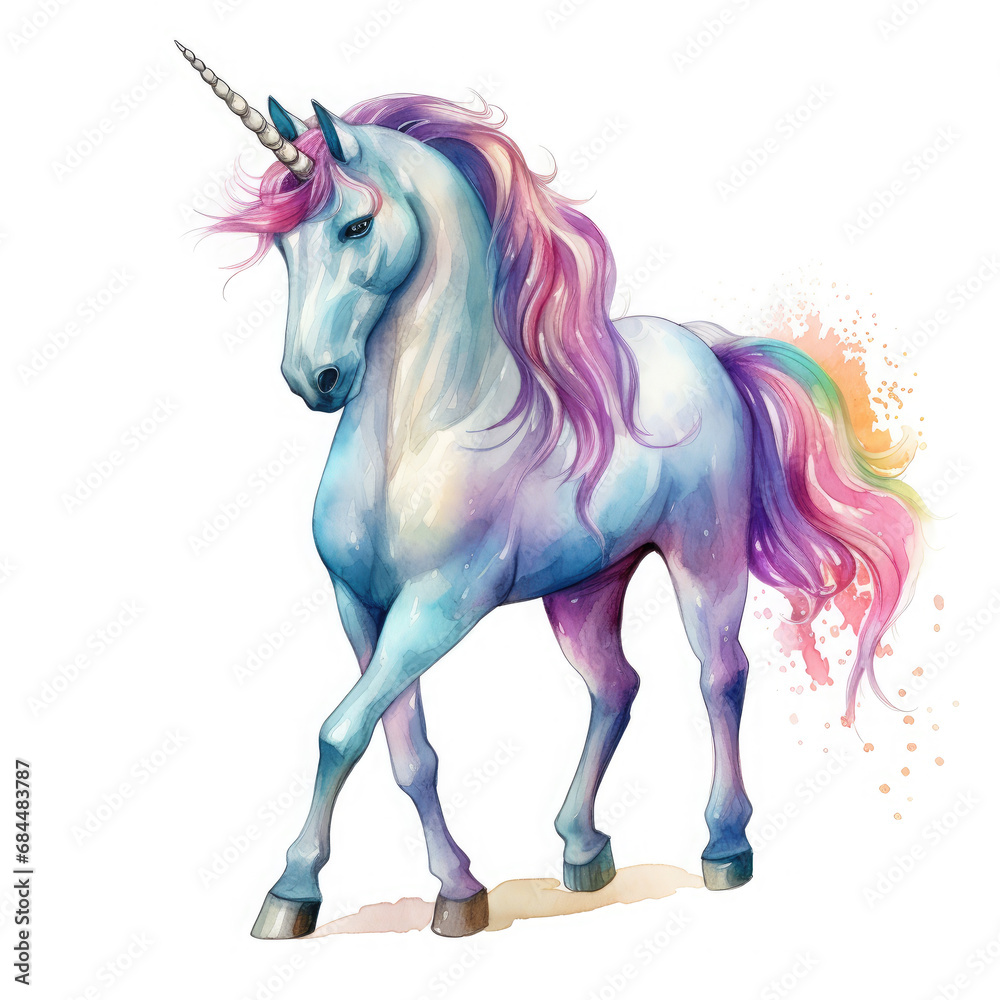 Drawing cartoon unicorn Illustration, Generative Ai Drawing cartoon unicorn Illustration, Generative Ai