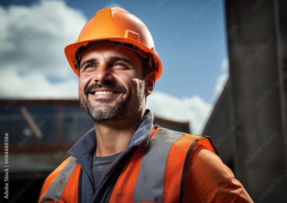Portrait of happy smiling confident Construction Worker Portrait of happy smiling confident Construction Worker