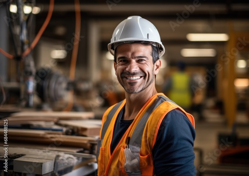 Portrait of happy smiling confident Electrician