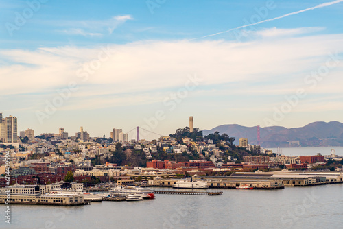 Panoramic view of the port of San Francisco.