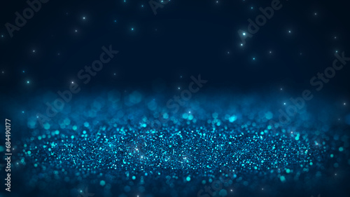 Abstract particle background concept decoration presentation green glittering sparkles luxury advertising bright.