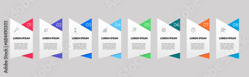 Wallpaper Mural Vector Infographic design business template with icons and 8 options or steps. Torontodigital.ca