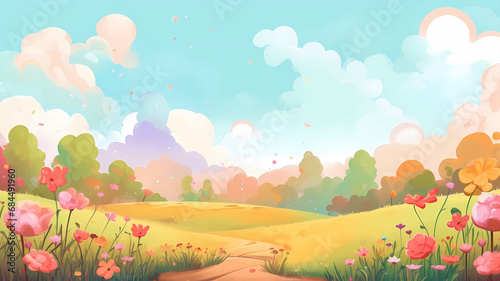 Hand drawn cartoon cute children's holiday illustration background material