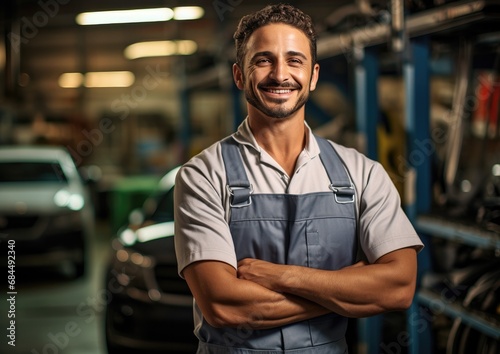 Portrait of happy smiling confident Mechanic