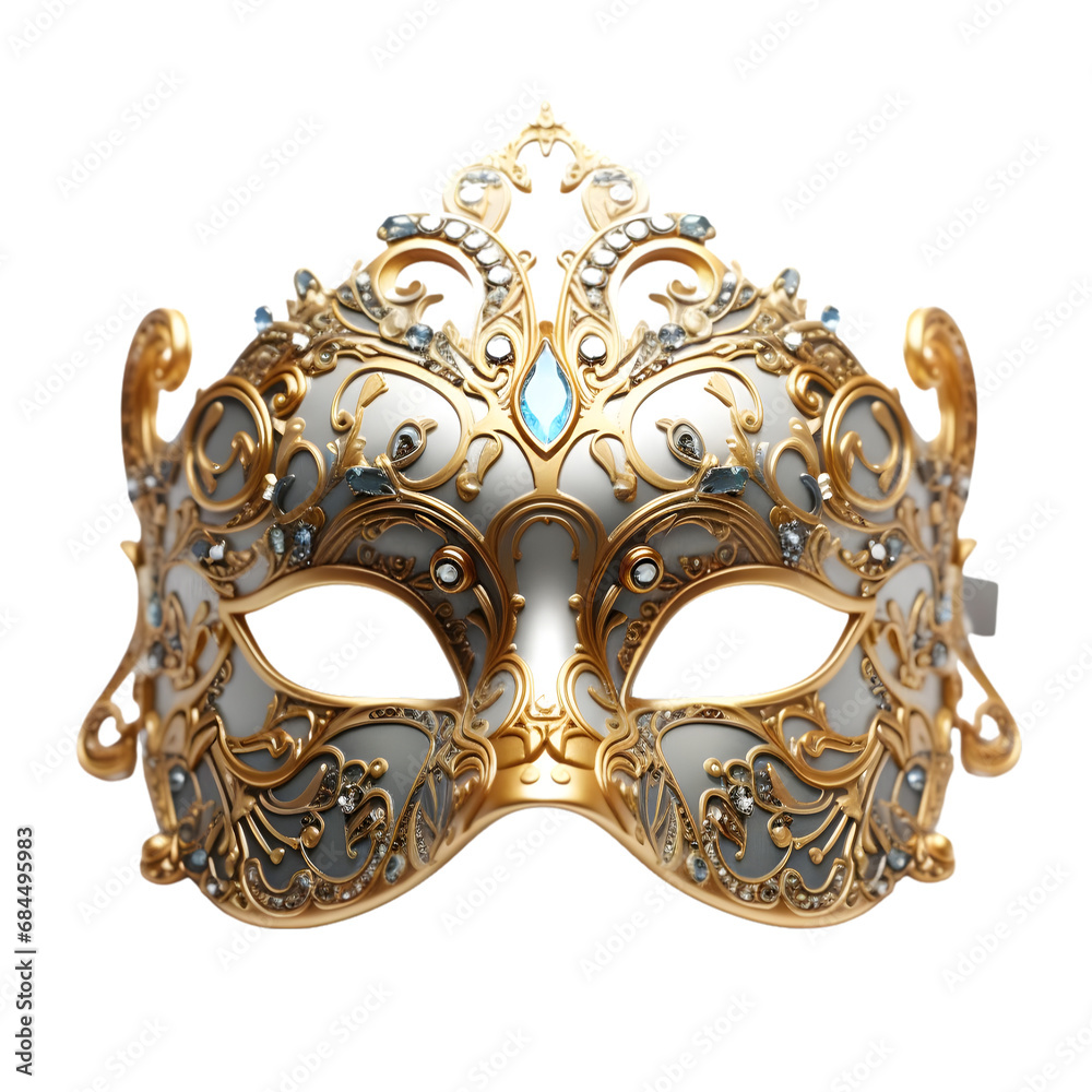 Carnival Mask Isolated on Transparent or White Background, PNG