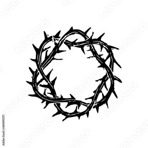 round concept thorn illustration vector
