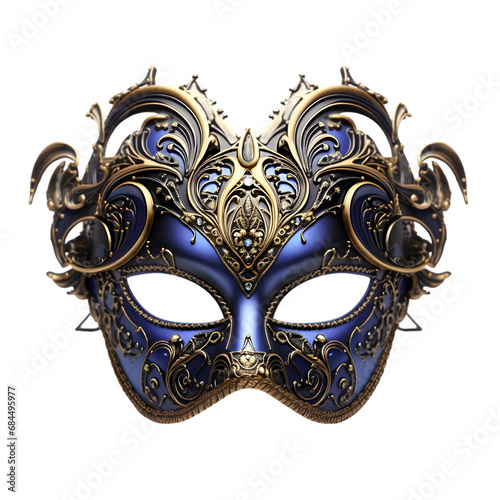 Carnival mask isolated on white transparent background, PNG © CreativeBB