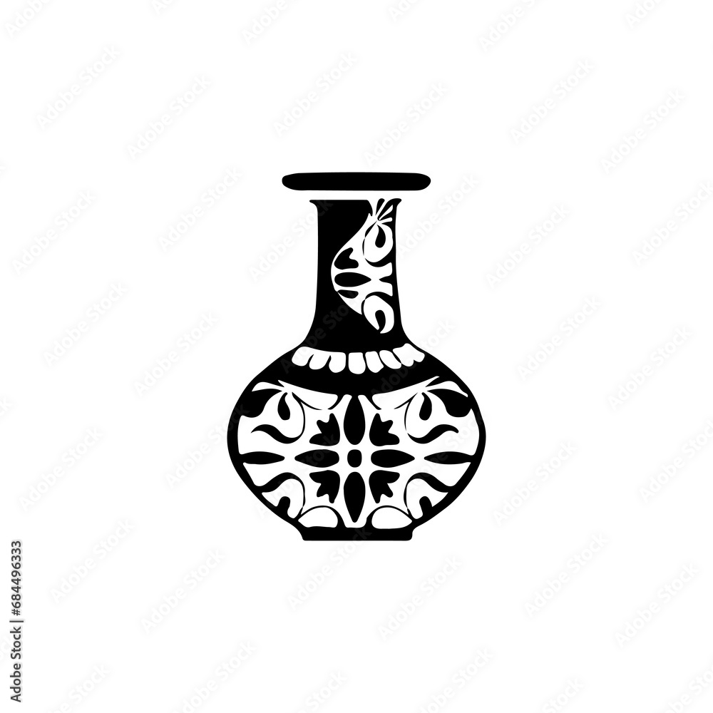 vector illustration pot ornament concept vector illustration pot ornament concept