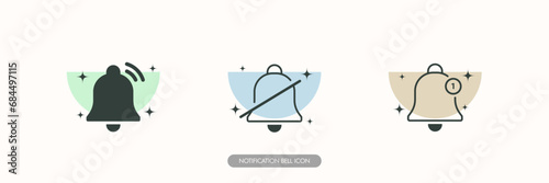 Notification bell icon .Vector illustration photo