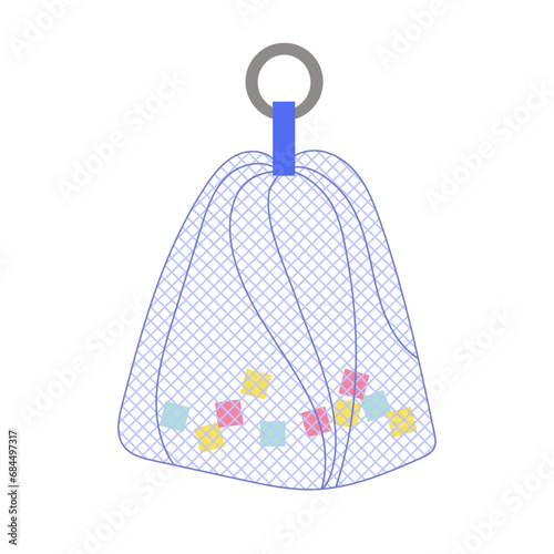 洗顔ネット　泡だて用品のイラスト