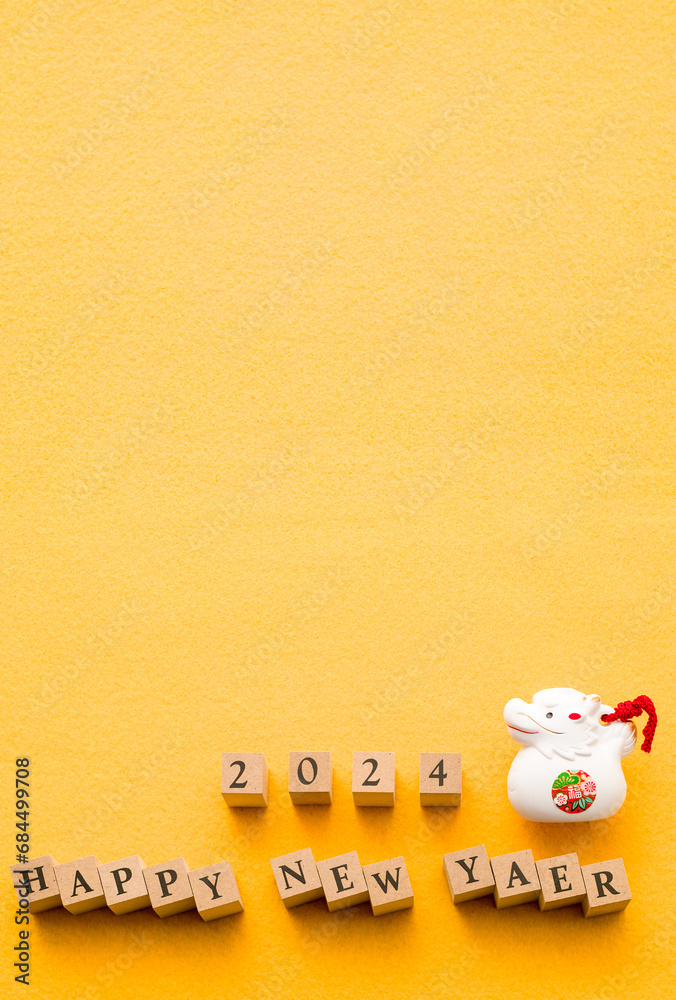 Obraz premium 2024干支のイメージ 辰年