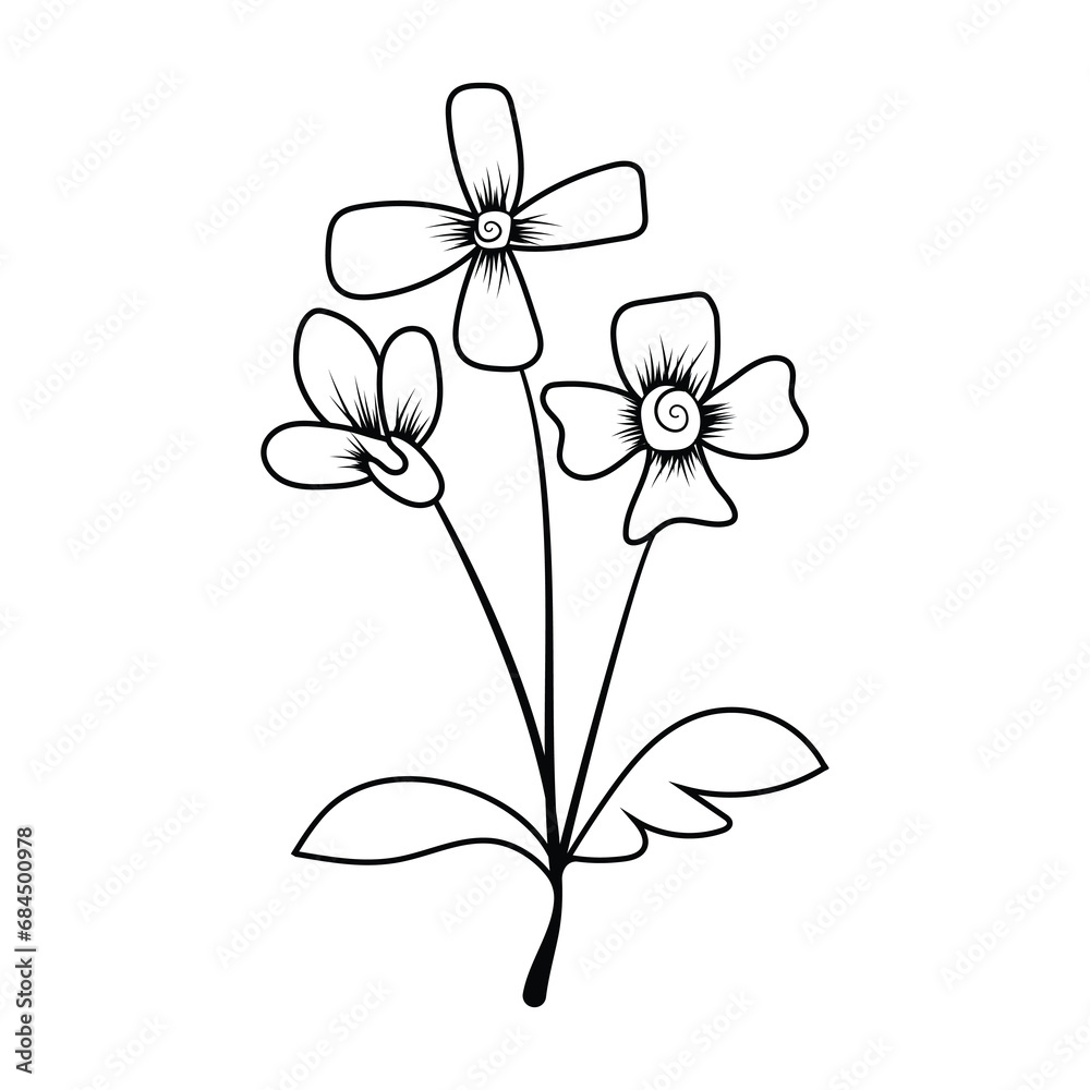 Hand-drawn black outline vector template Hand-drawn black outline vector template