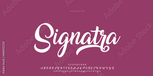 Hand drawn elegant alphabet letters font and number. Classic Lettering Minimal Fashion Designs. Typography modern serif fonts regular decorative vintage concept. vector illustration