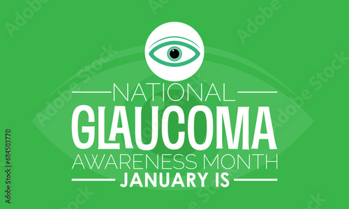 National Glaucoma Awareness Month vector template. Eye Health and Vision Care Concept with Glaucoma Testing and Awareness Campaign. background, banner, card, poster design.
