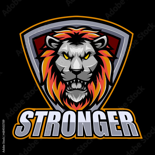 lion head mascot logo (ID: 684503789)
