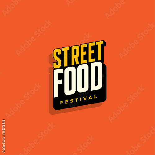 food festival logo design template.  photo