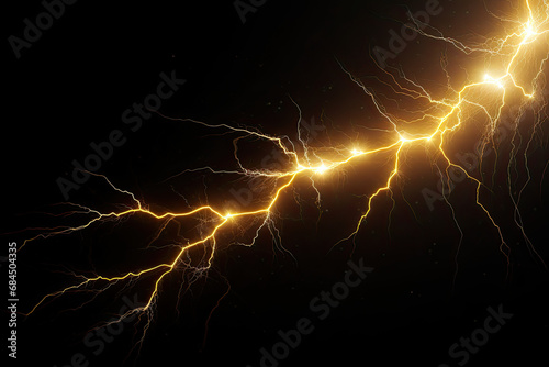 lightning bolt isolated on black background