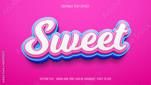 Editable cute text effect , feminine text style