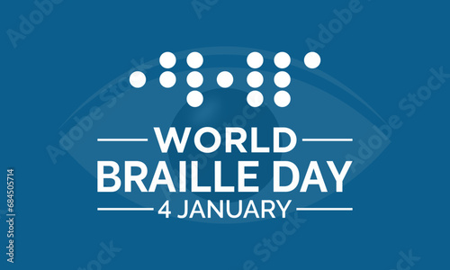 World Braille Day vector template. Celebrating Braille Literacy and Inclusion with Tactile Reading and Accessibility . background, banner, card, poster design.