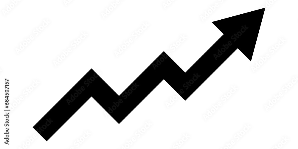 Upward direction arrow vector graphic icon showing business growth bar graph. arrow with vector graphic symbol. Upward arrow fintech logo isolated on white background. Upward direction arrow vector graphic icon showing business growth bar graph. arrow with vector graphic symbol. Upward arrow fintech logo isolated on white background.