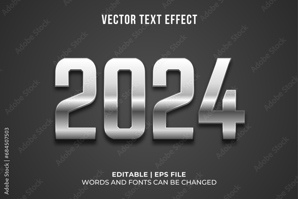 editable silver text effect