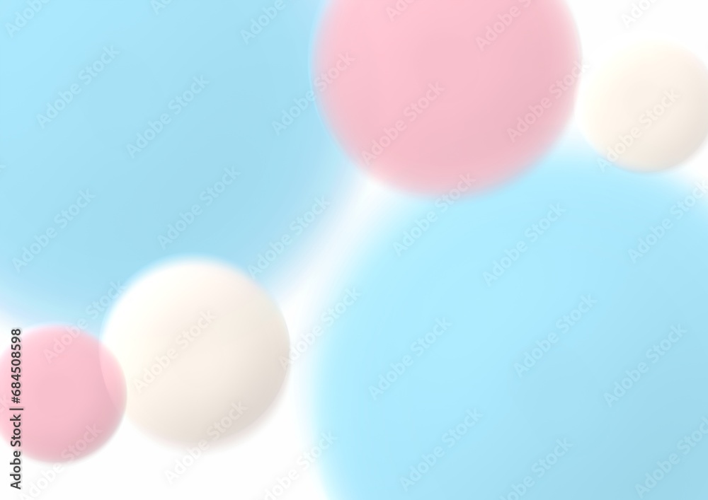青色とピンクの水玉背景
