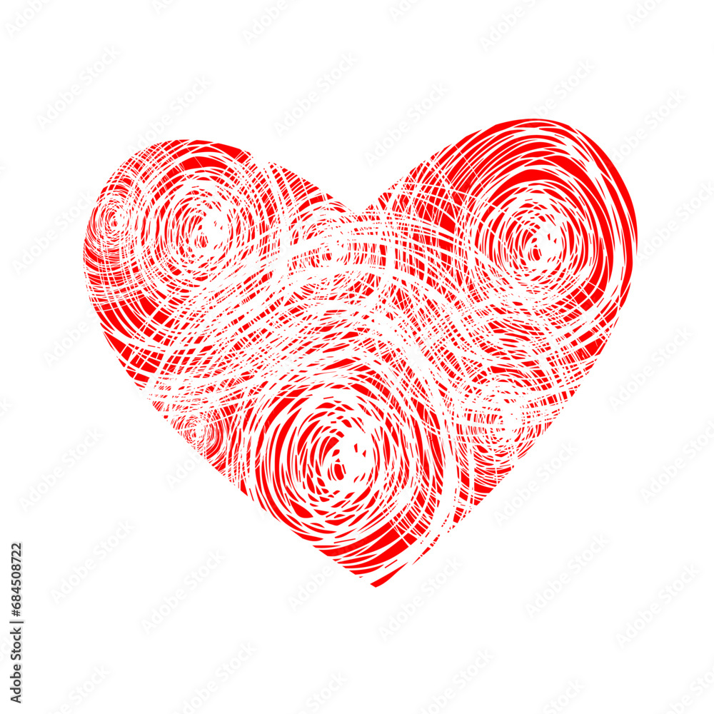 Heart red texture. hand drawing. Not AI. sstkLOVE . Vector illustration Heart red texture. hand drawing. Not AI. sstkLOVE . Vector illustration